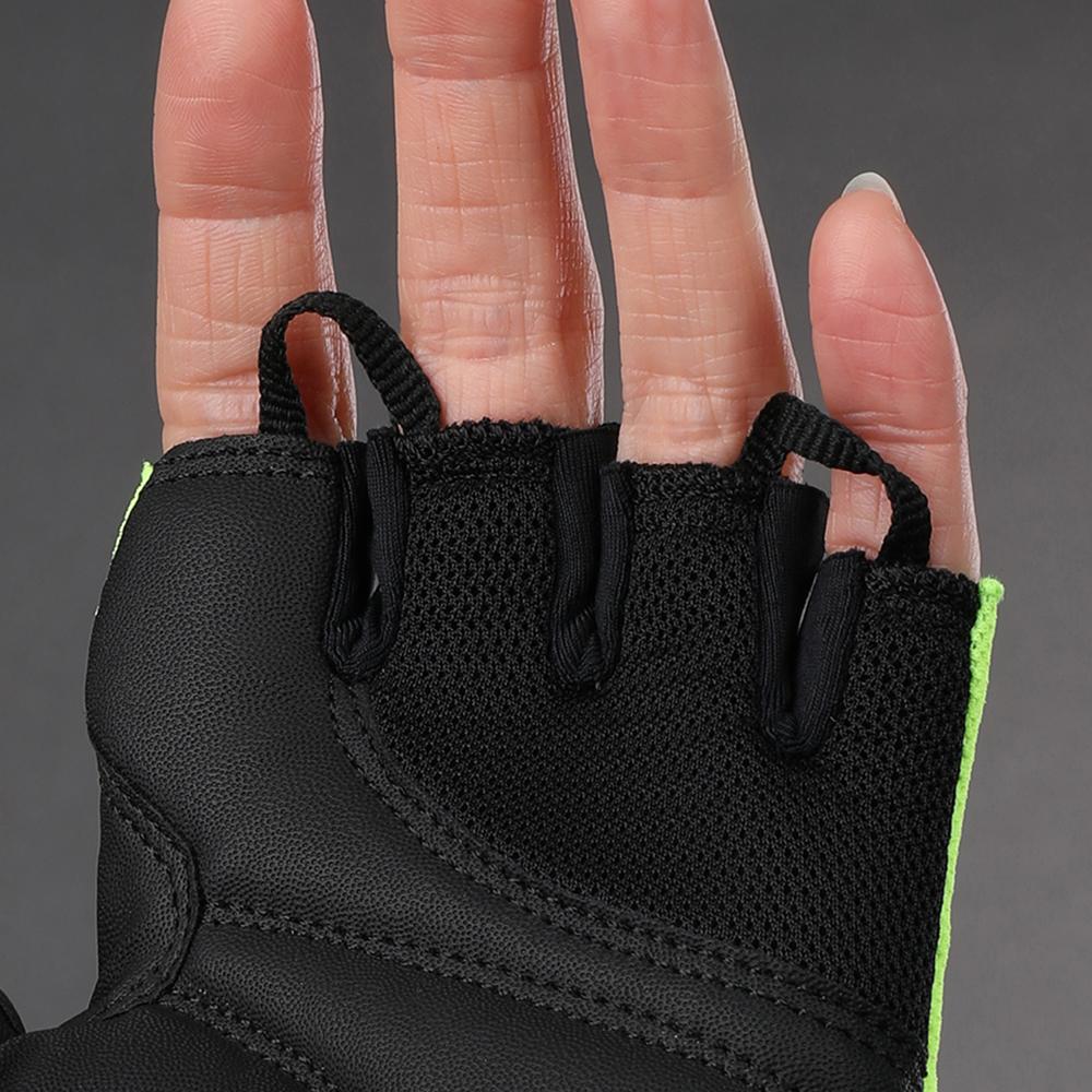 CHIBA Sport - Radhandschuhe neongelb, kurz, atmungsaktiv, gepolstert, Größe L