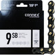 Connex Wippermann Kette 9SB 1/2"x11/128" 114 Gl. 9-fach schwarz/gold