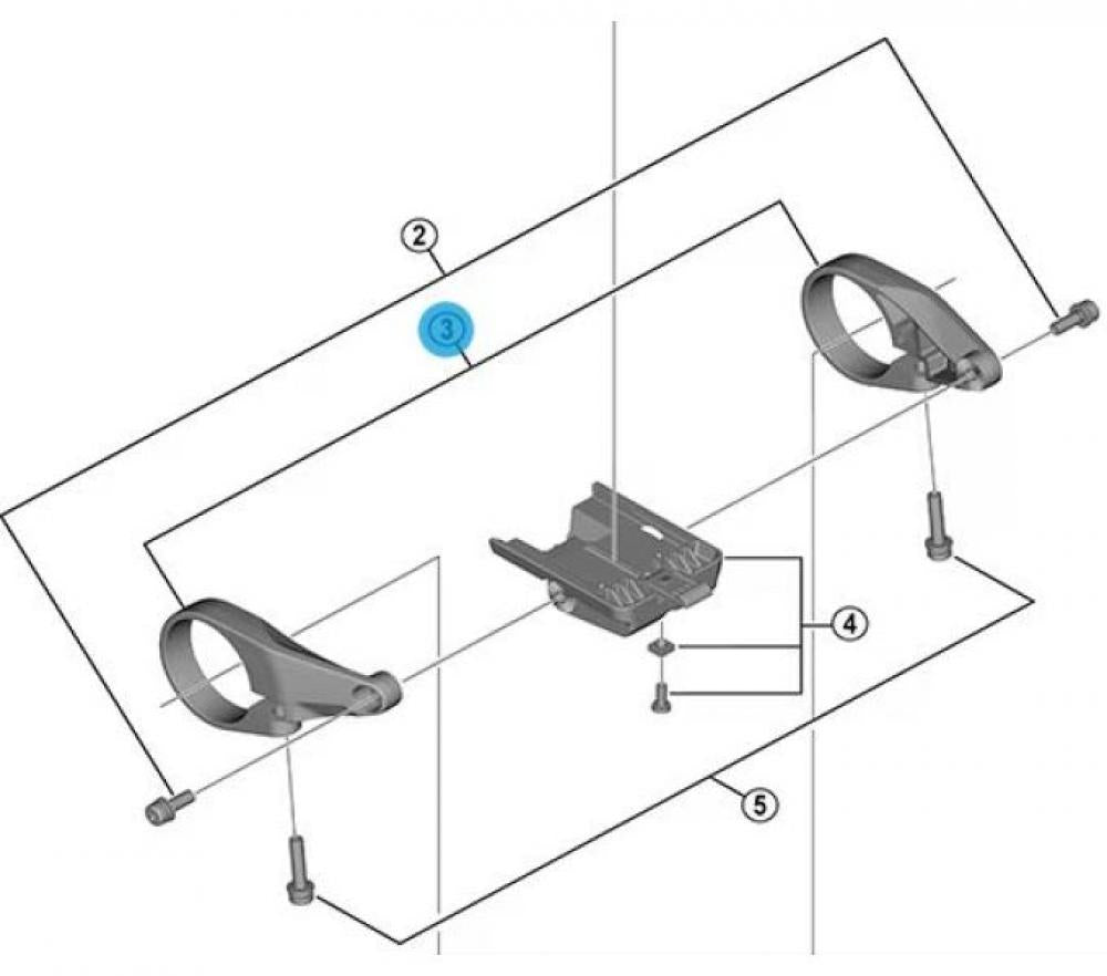 SHIMANO Schelle R+L für E-BIKE SYSTEMS Display SC-EN610 Displayhalter - 35 mm