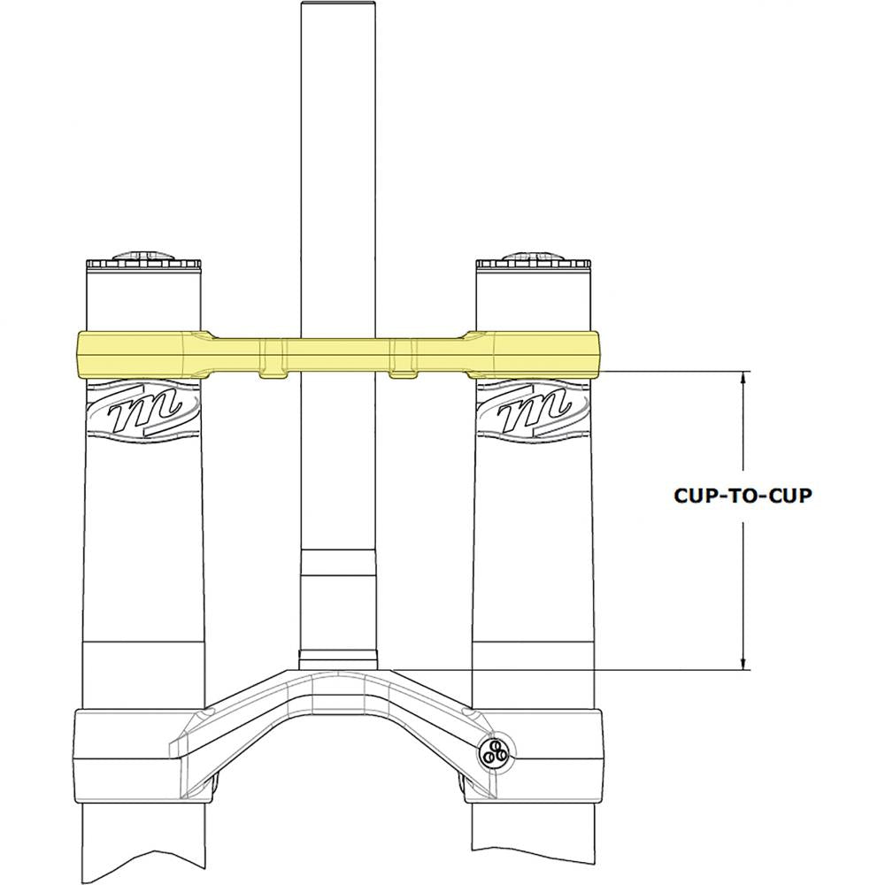 Manitou Brücke für Dorado Expert 27,5/29 Zoll Schwarz - präzise Gabelsteifigkeit