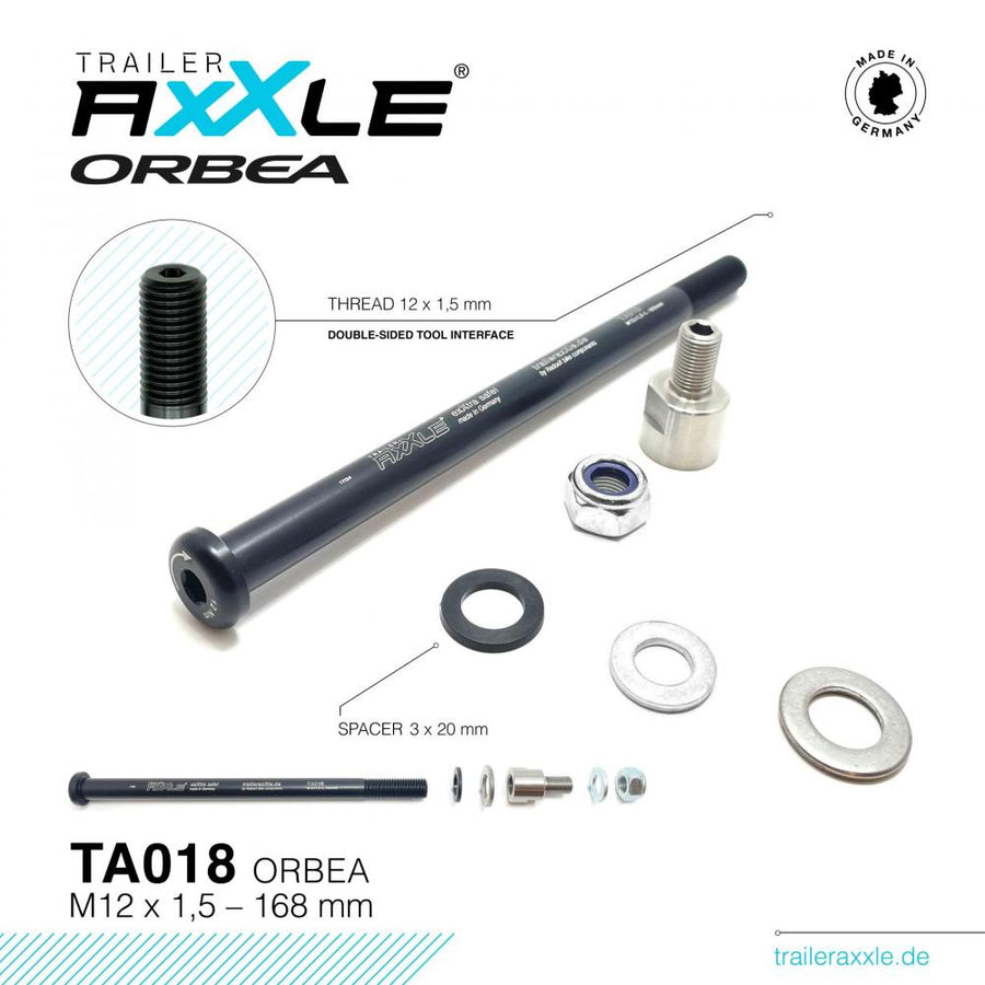 Radoxx Trailer AxXle TA018 Orbea Steckachse M12 x 1,5