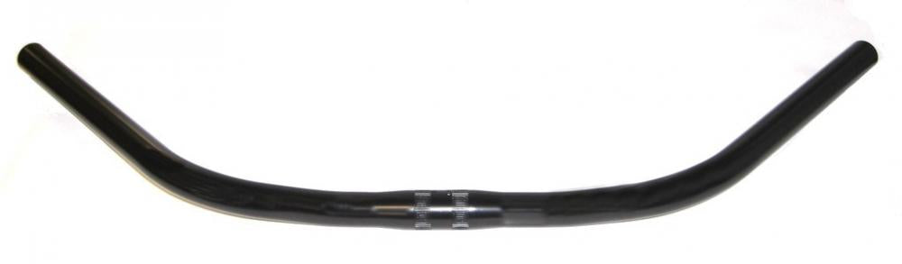 Ergotec Lenkerbügel Trekking Alu schwarz eloxiert, 25,4mm, 590mm, 47° Kröpfung.