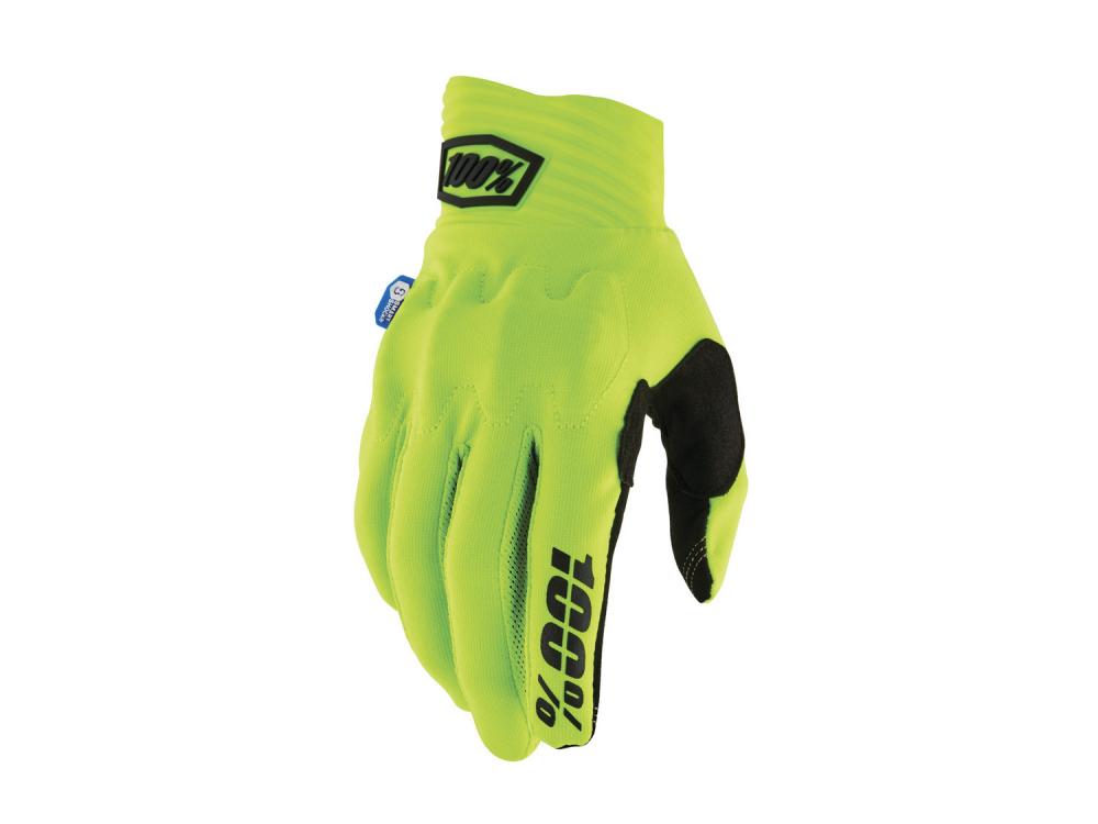 100% Cognito Smart Shock Gloves L Fluo Yellow / Black - maximaler Schutz & Grip