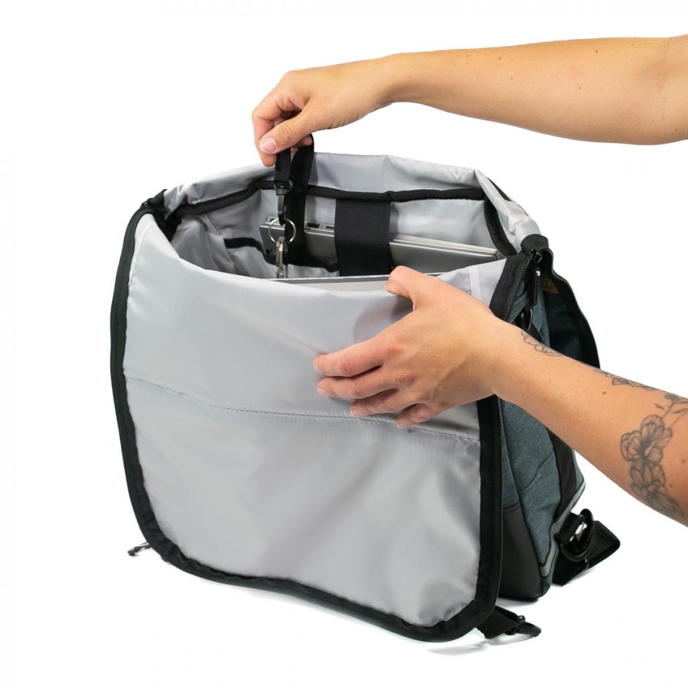 Haberland Sporty Fahrrad Rucksack / Gepäckträgertasche anthrazit - vielseitiger 2-in-1 Allrounder