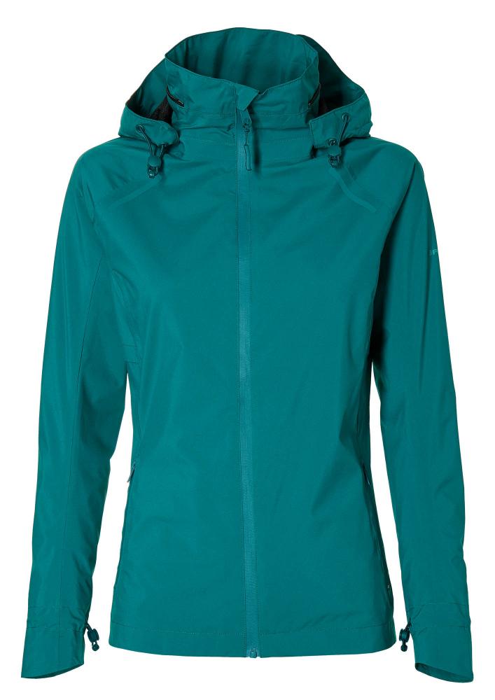 Basil Skane Damen Regenjacke Petrolgrün, wasserdicht, atmungsaktiv, tailliert, reflektierend.