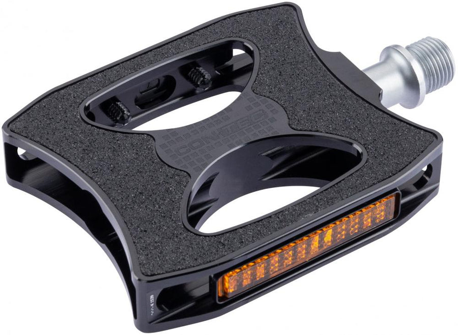 Contec Quick Ace Pedale schwarz  Rutschfestes Aluminium-Design, hochwertige Lagerung, langlebig und robust, ideal für City- und Trekkingräder