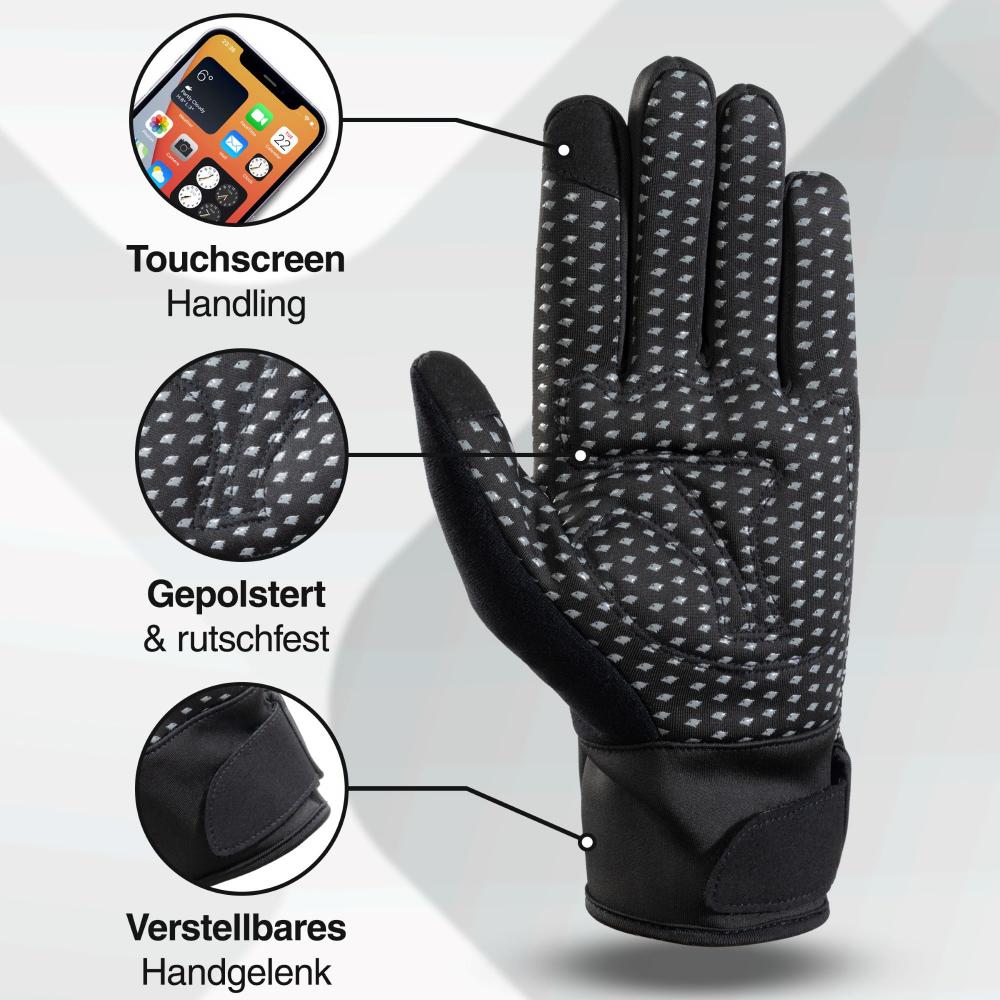 Valkental Handschuhe GloRider V2 Flex wasserfester Übergangshandschuh mit Grip XXL schwarz