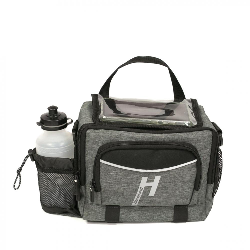 Haberland Lenkertasche 6l Bottle grau - robuste E-Bike-Lenkerbag mit KLICKfix