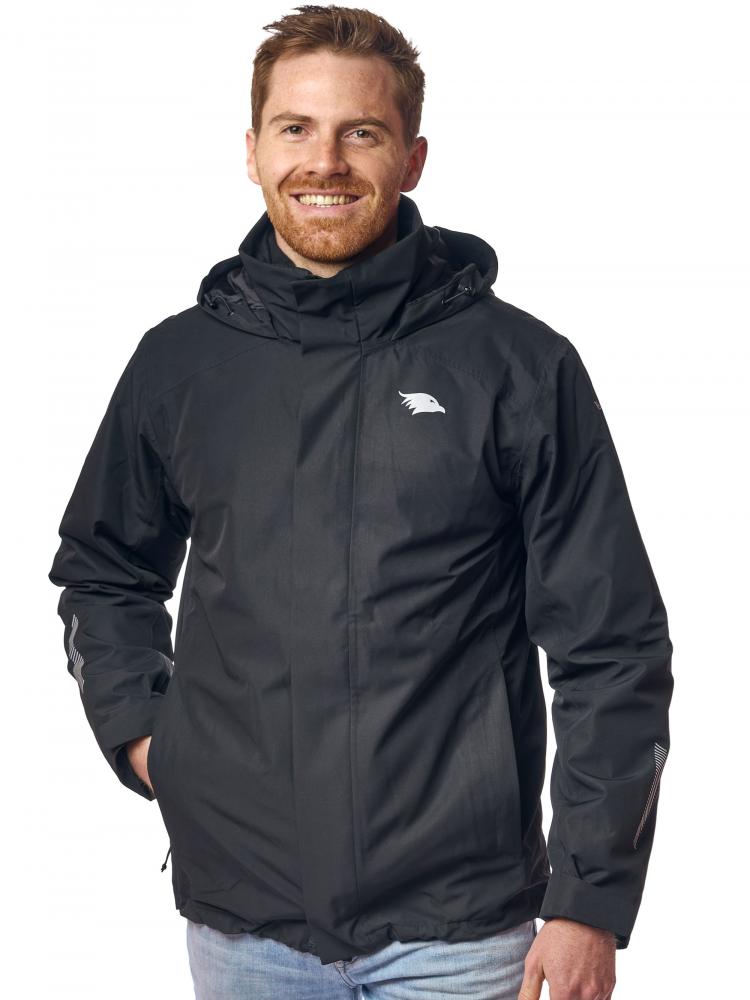 Valkental Jacke 3in1 Smart Jacket wasserdichte Jacke mit Fleece Zipp-In Herren 5XL schwarz