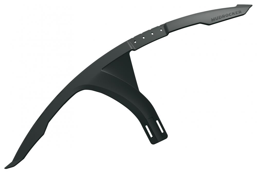 SKS Mudrocker Front Schutzblech für 27 - 5-29 MTB 59-76 mm Reifenbreite schwarz einfache Montage mit Adapter oder Klettstraps optimaler Spritzschutz 490 mm Länge