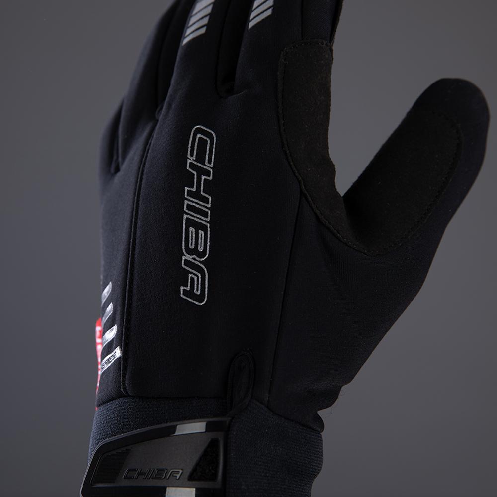 CHIBA Competition Plus - Radhandschuhe schwarz, Größe 8,5, winddicht & atmungsaktiv