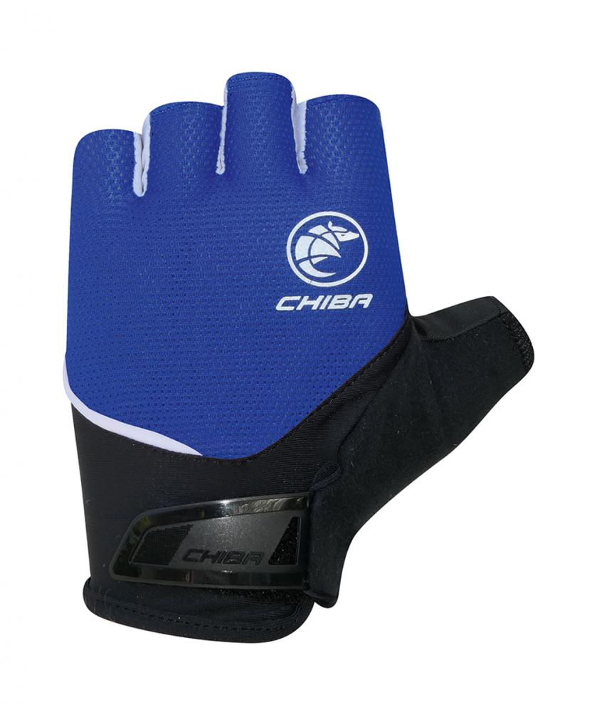 CHIBA Sport - Radhandschuhe kurz, S, royal, atmungsaktiv