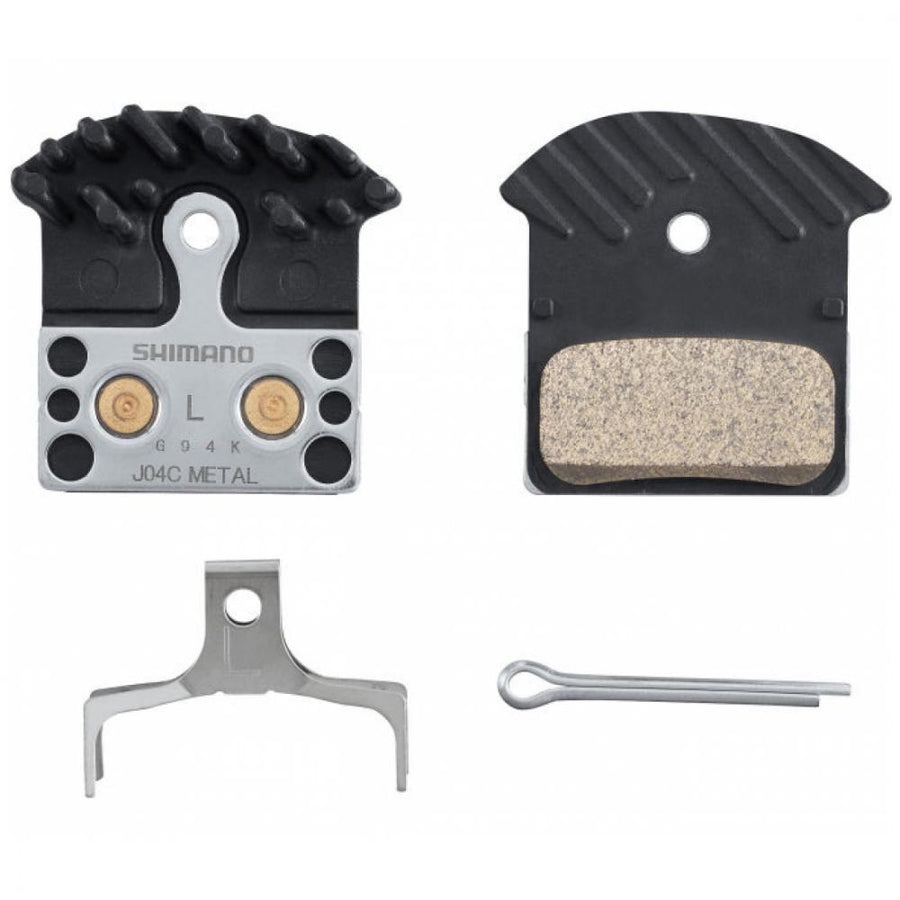 Shimano Scheibenbremsbelag J04C Metall mit Kühlrippen - hohe Bremsleistung in aktueller Generation