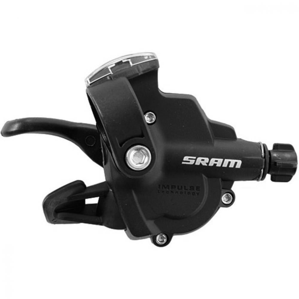 Schwarzer SRAM Trigger X.4 8-fach hinten Schalthebel für präzises Schalten an Trekking- und Freizeitfahrrädern.