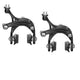 Campagnolo Centaur Dual Pivot Bremsensatz - schwarz Aluminium höhenverstellbare Bremsschuhe (42-52 mm) kompatibel mit Reifen bis 28 mm