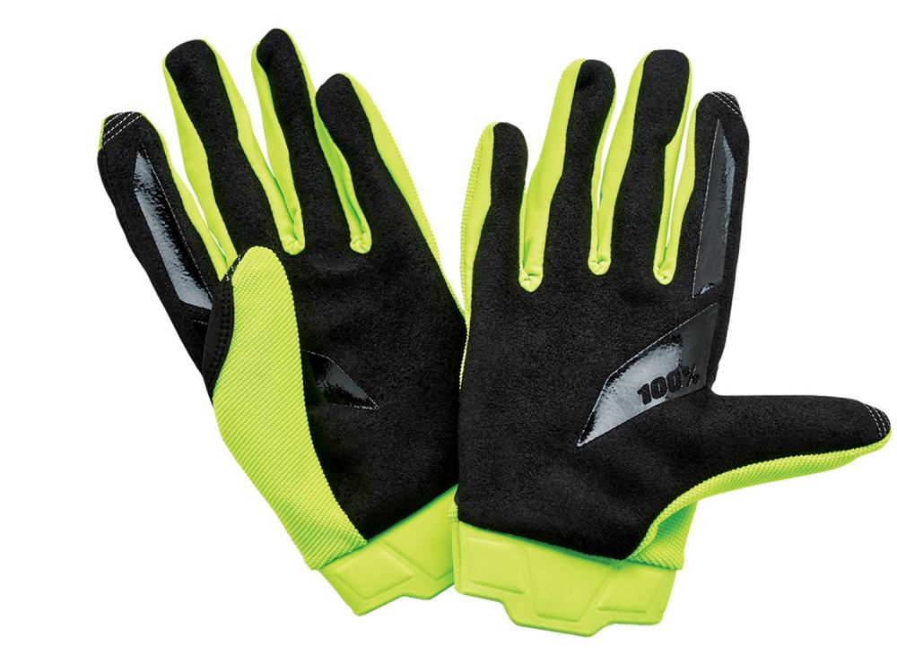 100% Ridecamp Gloves XL fluo yellow - komfortable MTB-Handschuhe mit Top-Grip