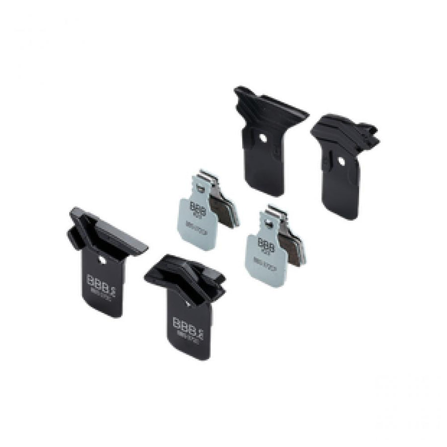 BBB Cycling Bremsbeläge DiscStop Coolfin [Standard] Schwarz/Stahlblau - starke, kontrollierte Scheibenbremsleistung