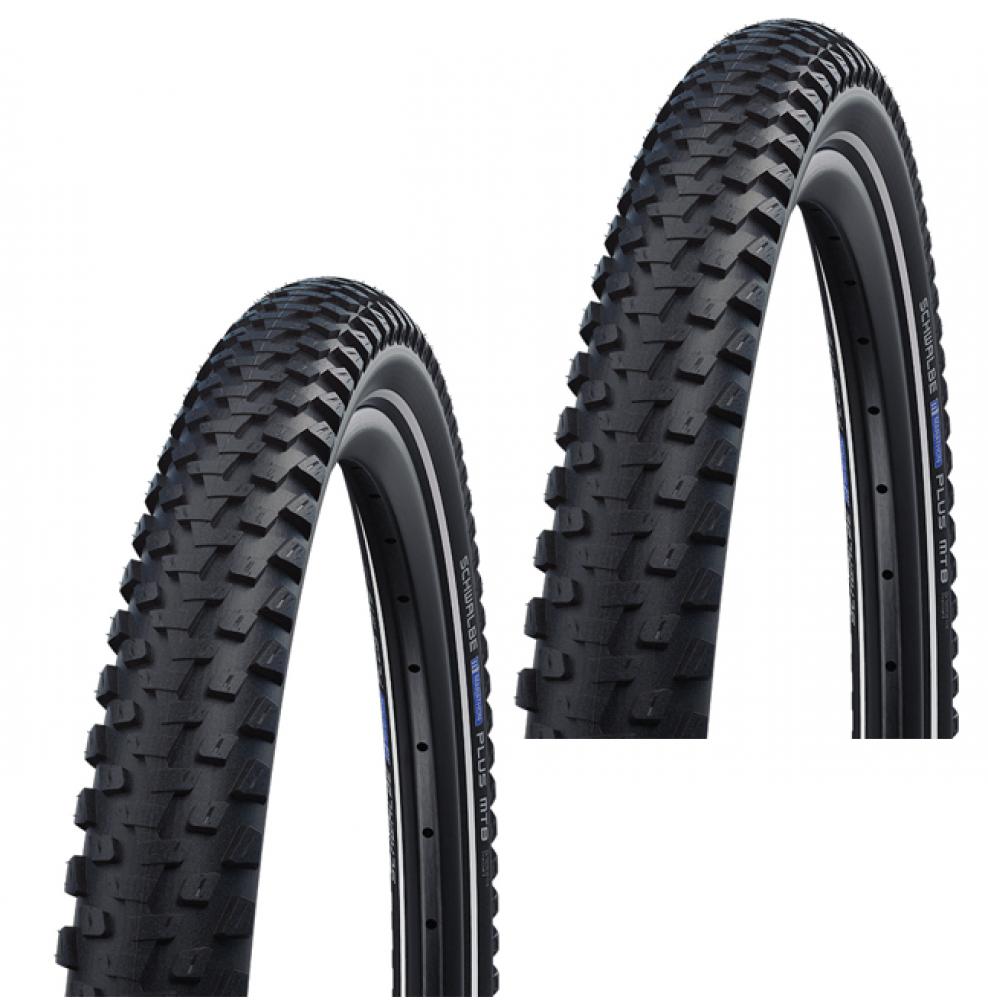 Schwalbe 2 x Reifen Drahtreifen MARATHON PLUS MTB 26x2.25 Zoll 57-559 E-50