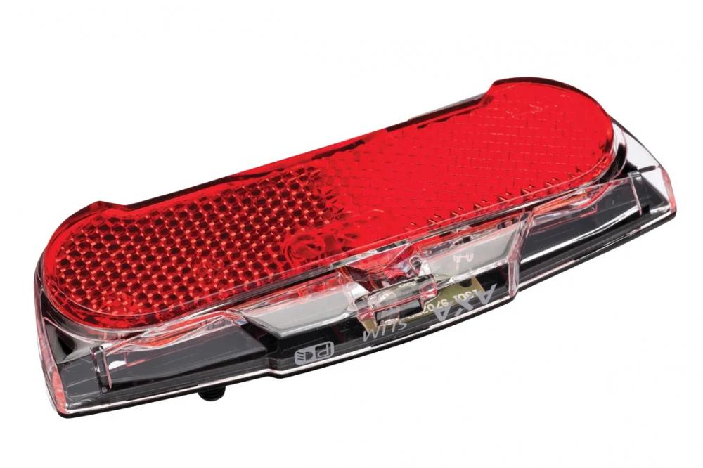 AXA LED-Dynamo-Rücklicht Slim Steady, schmal und leicht, rotes Fahrrad-Rücklicht mit Reflektor.