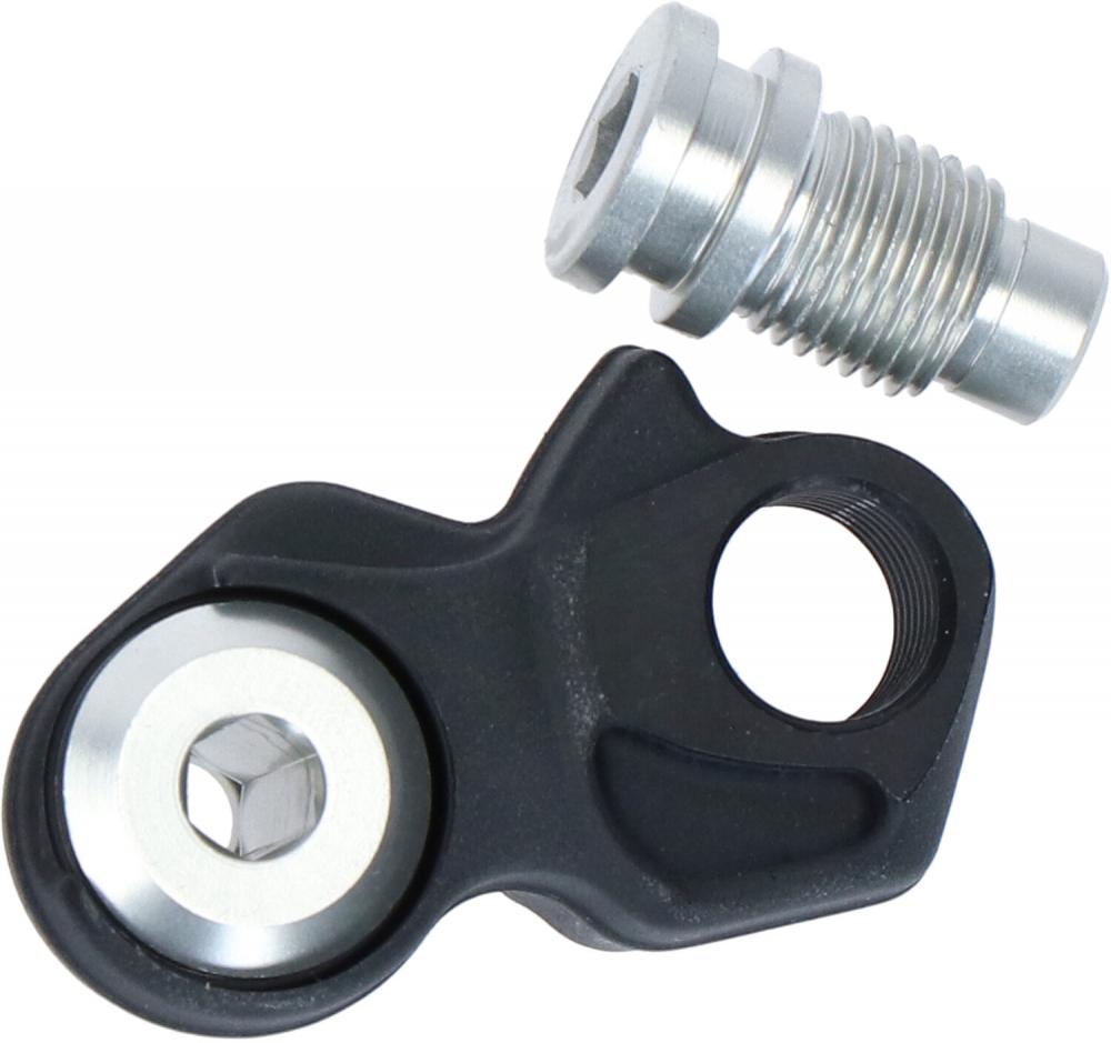 SHIMANO Schaltachsen-Einheit RD-M8150-11 mit schwarzem Schaltauge und silberner Gewindeachse.