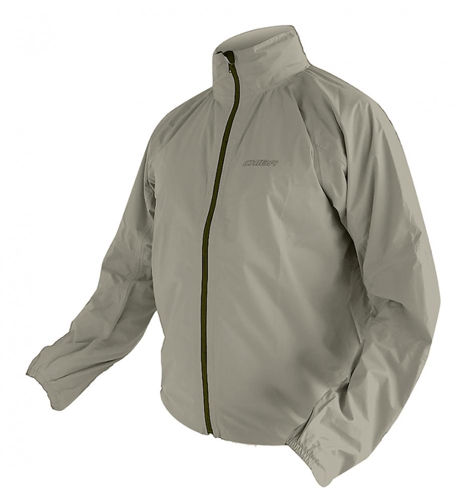 CHIBA Rainjacket - wasserdichte, atmungsaktive Radregenjacke olive, Größe L