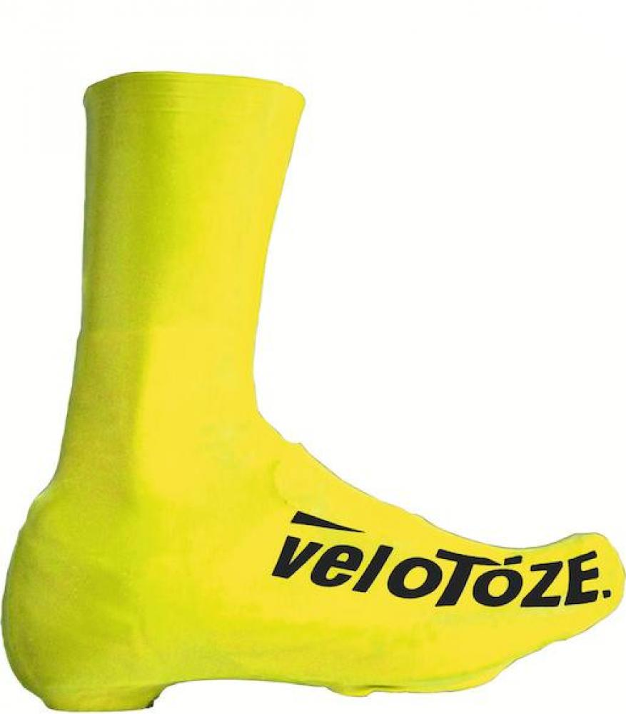 VeloToze Überschuh 2.0 lang gelb XL - wasserdichter Aero-Überschuh für kalte Tage