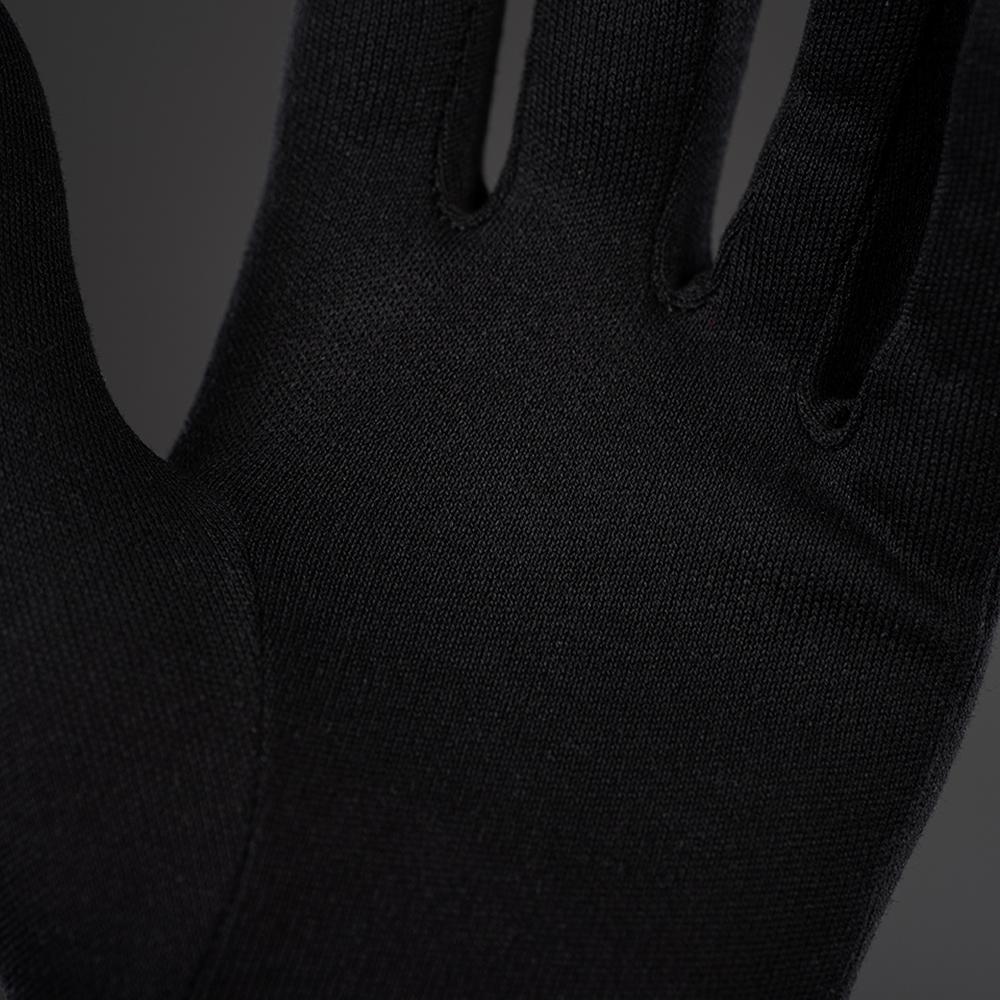 CHIBA Seiden Handschuh - Unterziehhandschuh schwarz XL, Touchfinger, extra leicht