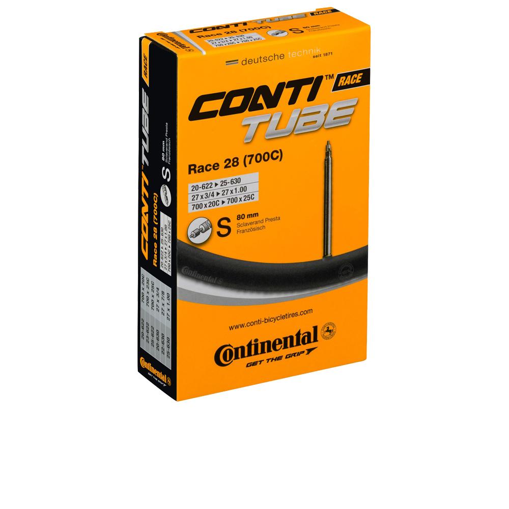 Continental Race 28 Rennradschlauch 700x20C-25C, 80mm Sclaverandventil für 20-25mm Reifenbreite.