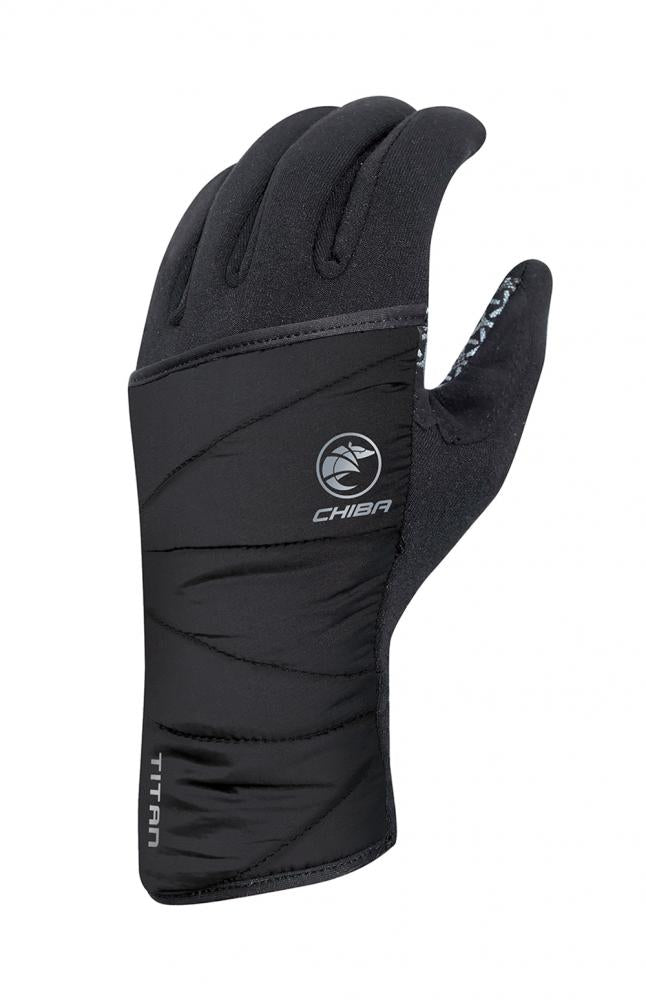 CHIBA Polarfleece Titan - Radhandschuhe, winddicht, Primaloft, Touchfunktion, schwarz, Gr. L