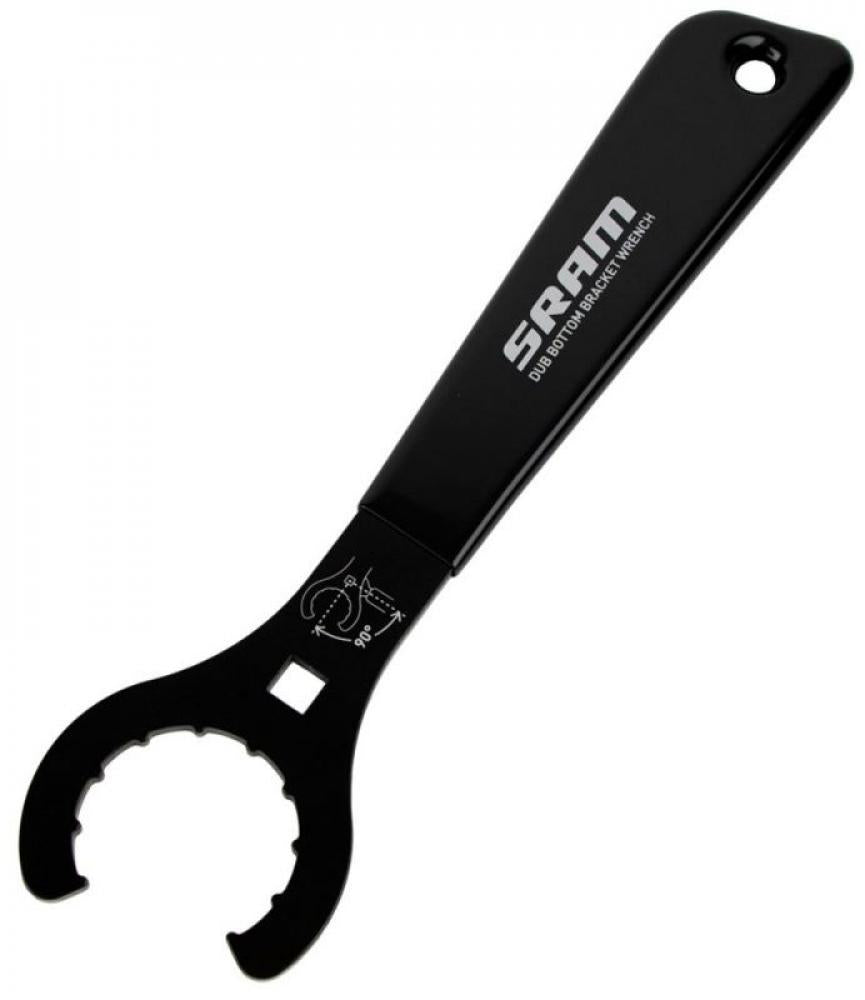 Schwarzer SRAM DUB BSA Innenlagerschlüssel 3/8" Antrieb für präzise Fahrradmontage.