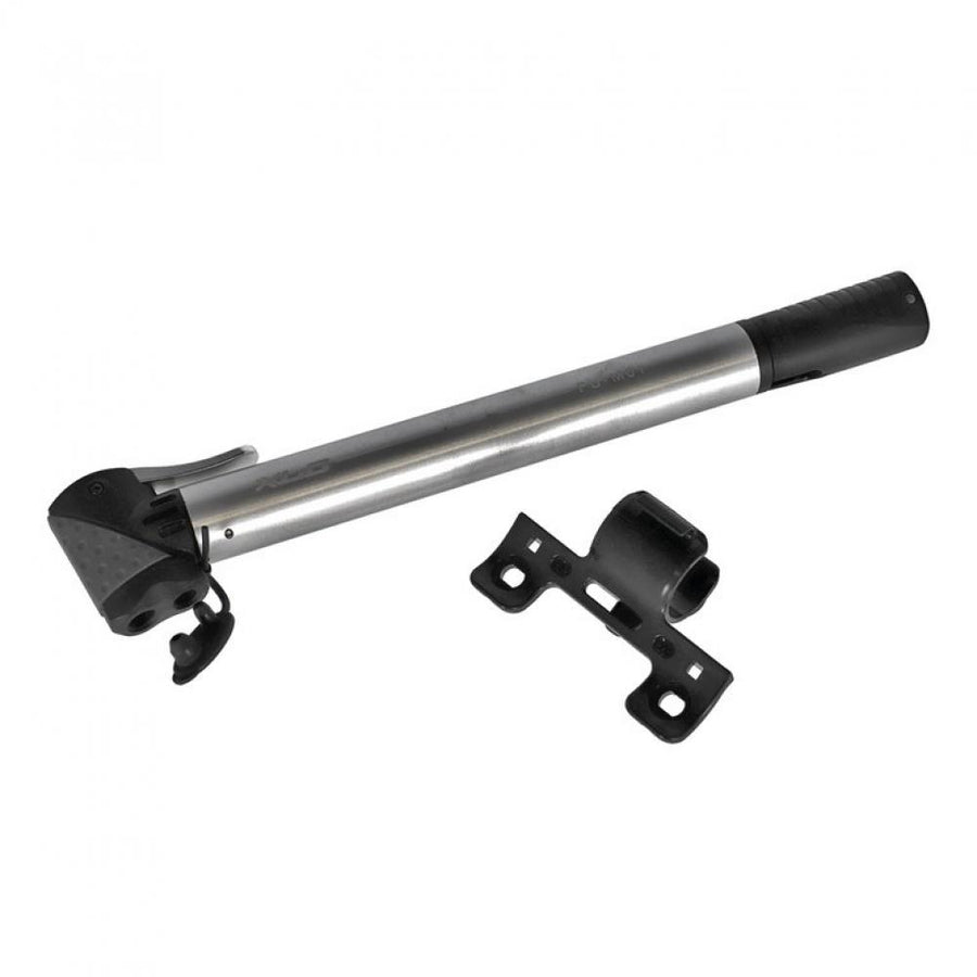 XLC Minipumpe Alpha PU-M01 silber Aluminium Dualkopf 6 bar für alle Ventile inklusive Universalhalterung