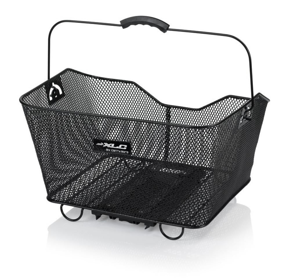 XLC Carry More BA-B04 Fahrradkorb schwarz für Systemgepäckträger, inkl. Adapterplatte, max. 25kg.