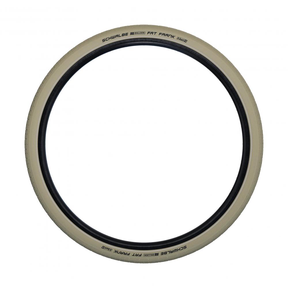 Schwalbe Fat Frank 26x2.35 Zoll Fahrradreifen, ETRTO 60-559, Active Line, SBC Compound, K-Guard Pannenschutz, Retro-Design, ideal für City & Cruiser Bikes