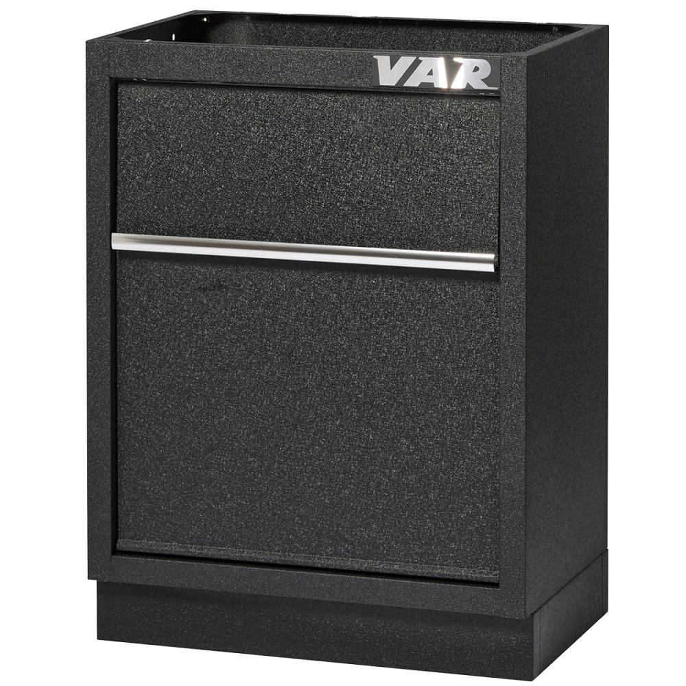 VAR Unterschrank Abfall MO-52613 Black Edition Black - modularer Werkstatt-Unterschrank