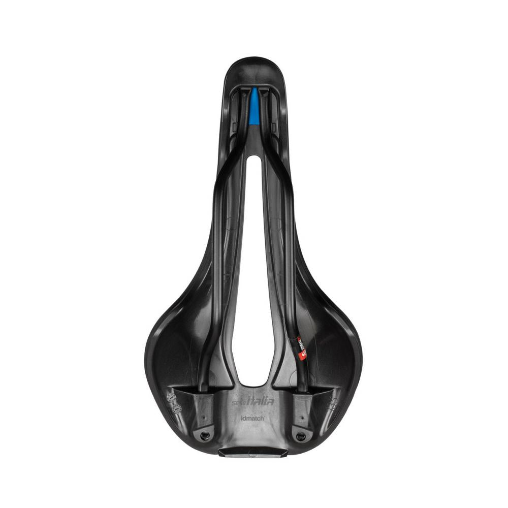 Selle Italia Flite Boost TM Superflow L3 Rennsattel Unterseite, schwarz, mit Superflow-Ausschnitt und idmatch.