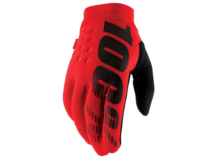 100% Brisker Cold Weather Glove M red - warmer MTB-Handschuh mit maximalem Grip