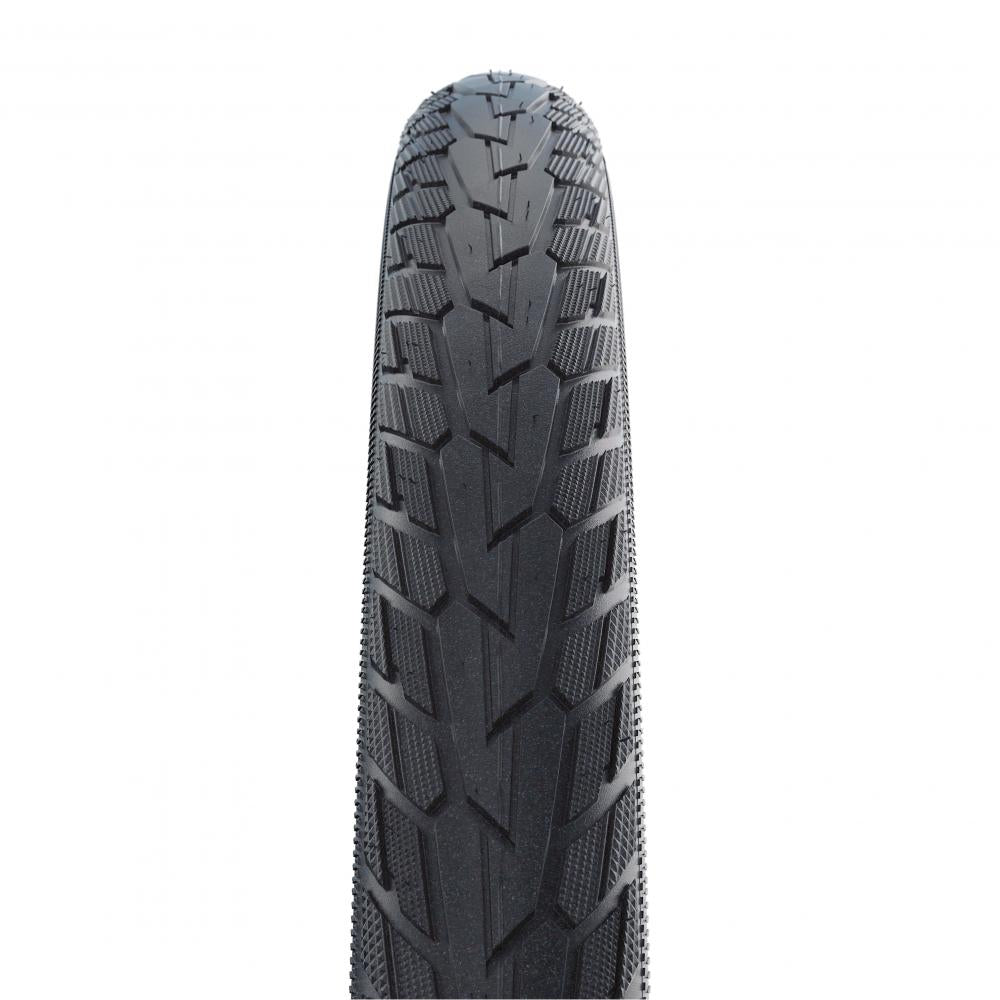 Nahaufnahme vom HS484 Profil des Schwalbe Road Cruiser 28x1.40 Fahrradreifens für City- und Tourenräder mit K-Guard.