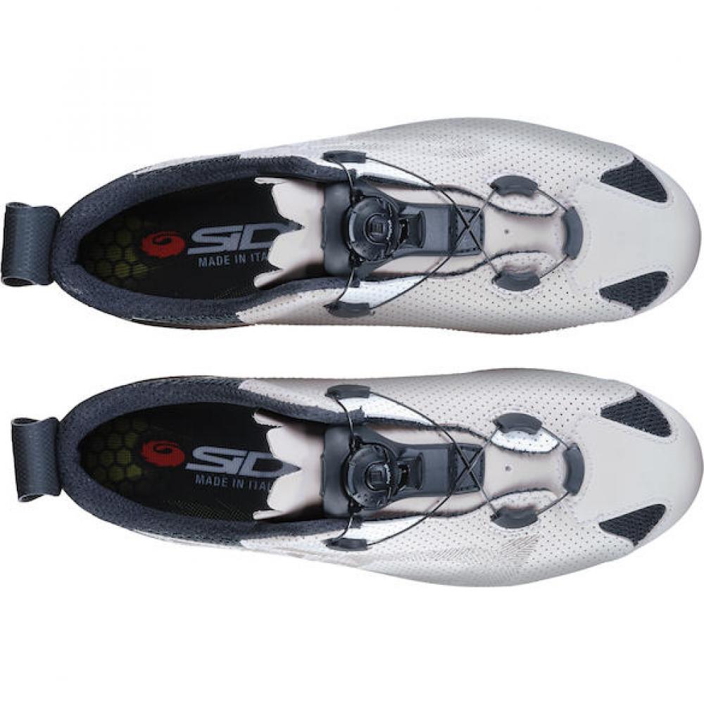Sidi ROAD Tri-Sixty white 43.5 Weiß - Triathlon-Rennradschuh mit maximaler Kraftübertragung