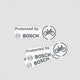 Bosch eBike Aufkleber "protected by Bosch" 10er Set - Schutz & Diebstahlprävention