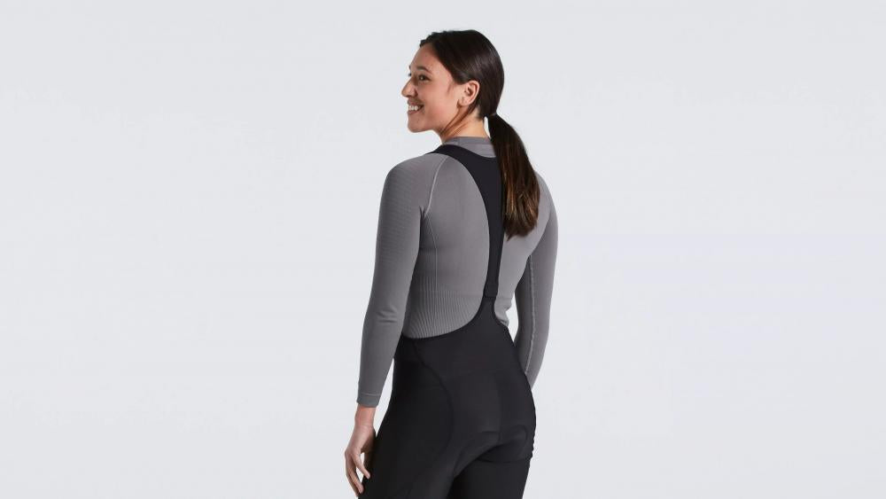 SEAMLESS BASELAYER LS WMN GRY S/M - Nahtlose Damen Funktionsunterwäsche Langarm - Bekleidung