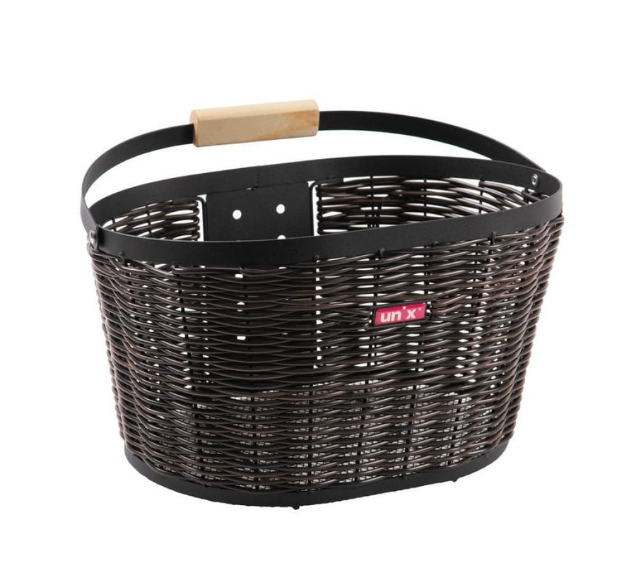 Unix Lenkerkorb Brando schwarz/braun 38x27x23 cm