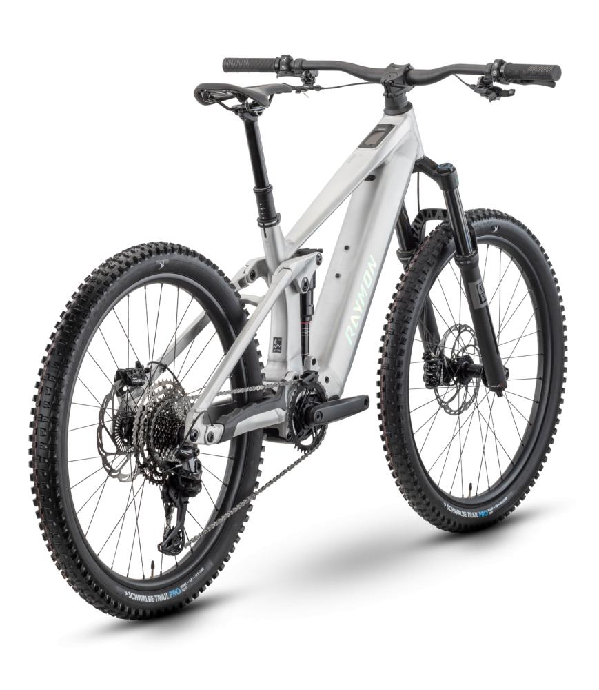 RAYMON Durok Pro 29 Zoll E-Fully Größe M - Avinox M2S - 800 Wh - Shimano Deore XT 11-fach - Raw Alloy