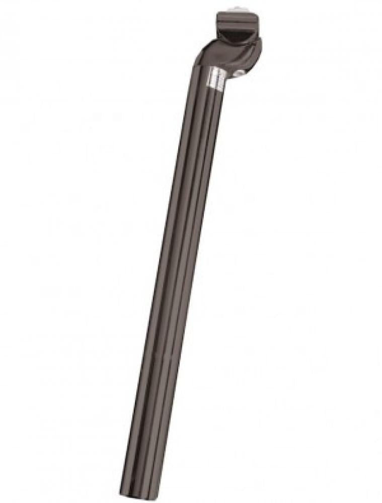 Schwarze Fahrrad-Sattelstütze Ergotec Patent Alu Ø 25,0mm 350mm.