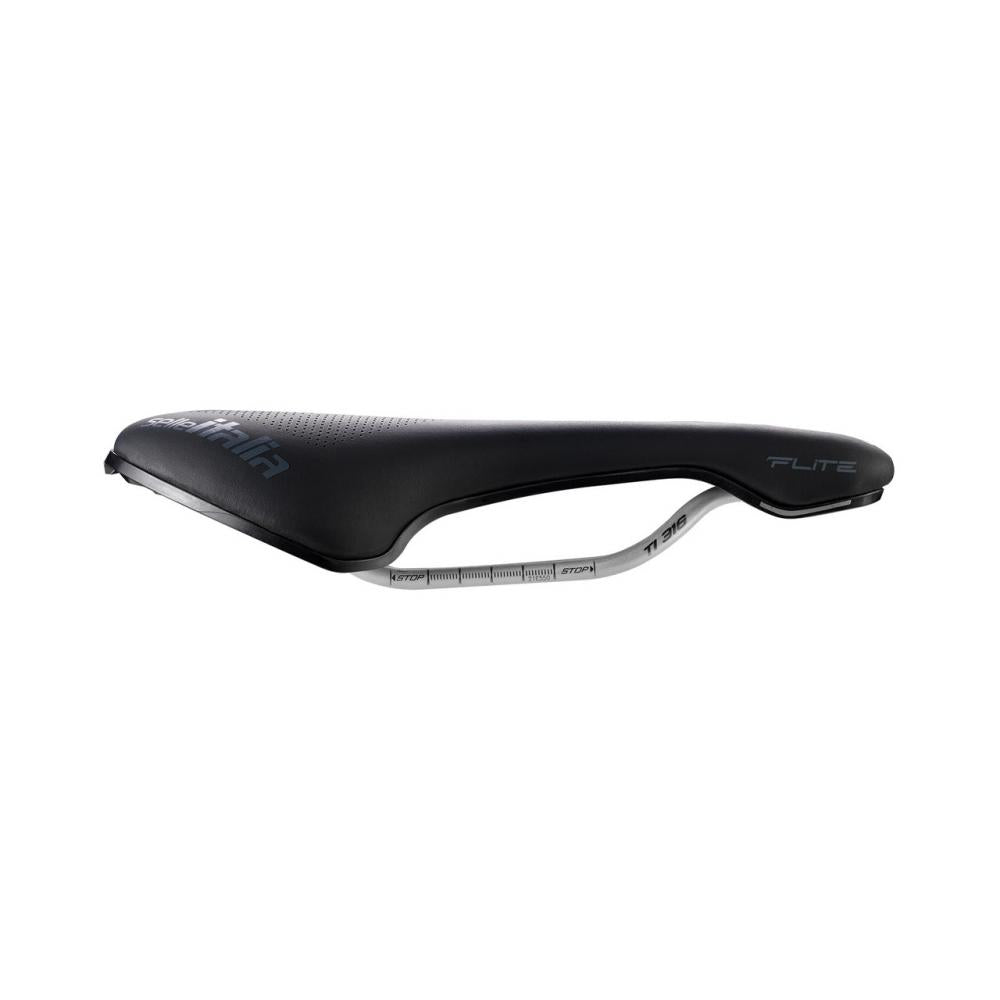 Selle Italia Flite Boost Endurance TI 316 Rennradsattel, schwarz, Superflow, Titanstreben, Extra-Polsterung
