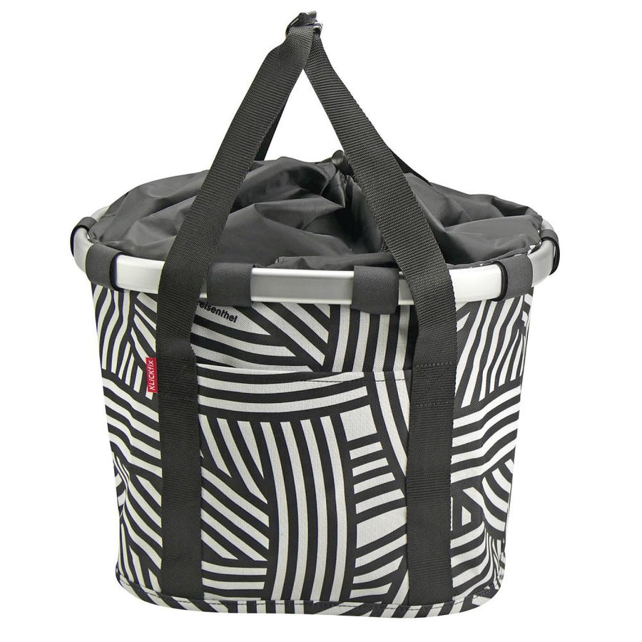 KLICKfix Fahrradkorb Fahrradtasche Bikebasket Reisenthel zebra 28x26x35 cm