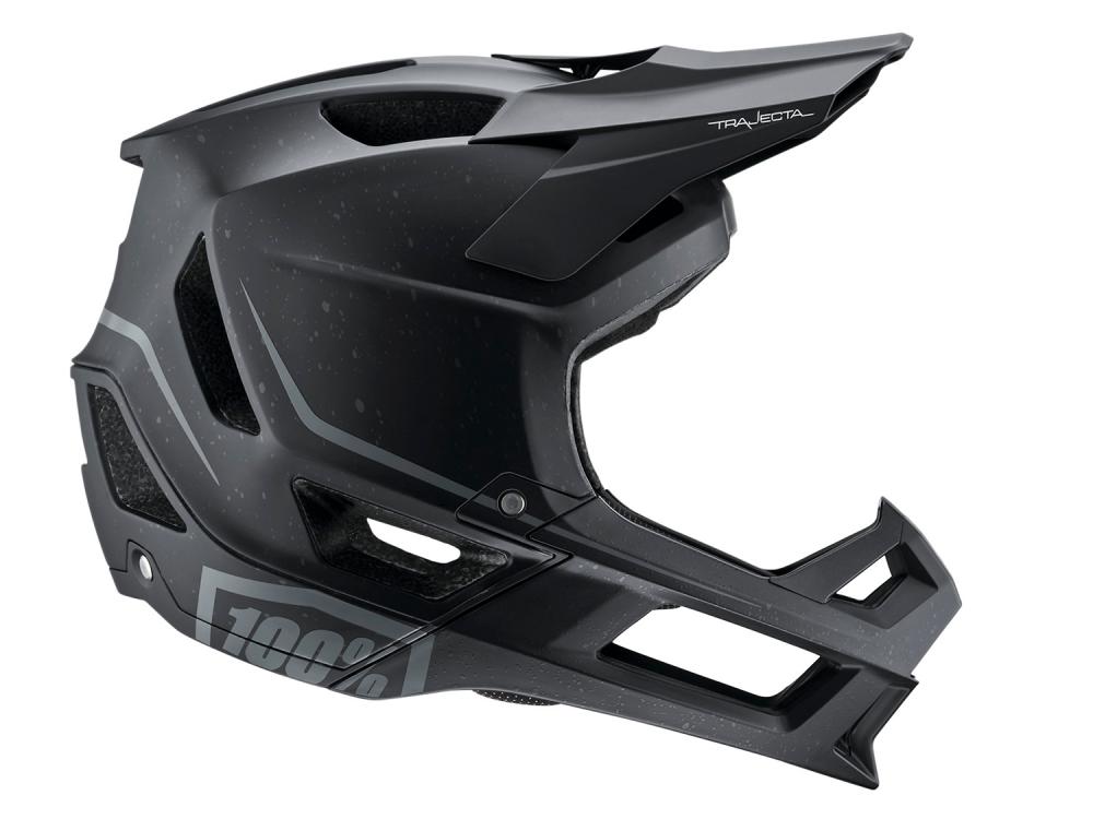 100% Trajecta helmet w/Fidlock XL black - leichter Fullface-Helm mit Top-Belüftung
