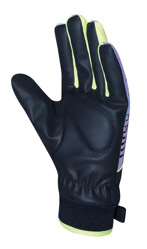 CHIBA Kids Waterproof - Kinder Radhandschuhe S, wasserdicht, atmungsaktiv, Rainbow reflex/schwarz