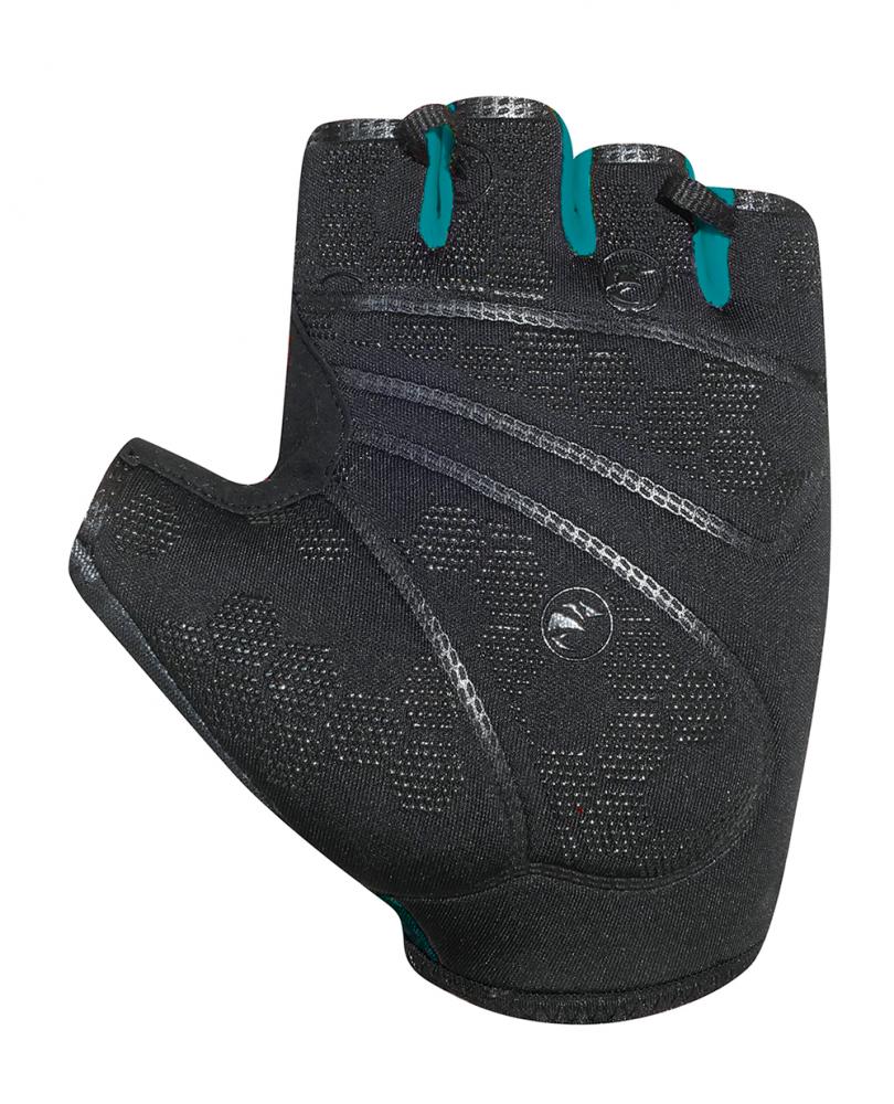 CHIBA Solar II - Radhandschuhe kurz, L, schwarz/petrol, atmungsaktiv