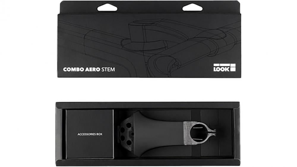 Look Combo Aero Vorbau -7° matt schwarz 110mm integrierter Carbon Vorbau für Aero-Rennrad