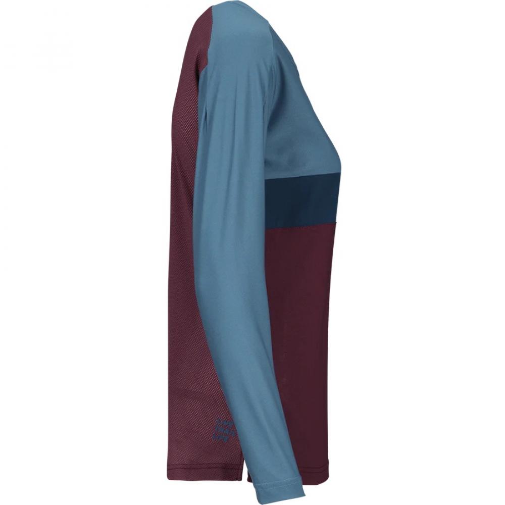 IXS Sports Division iXS Flow XTG Women's Long Sleeve Henley 36 Raisin/Marine - wetterfestes MTB-Funktionsshirt